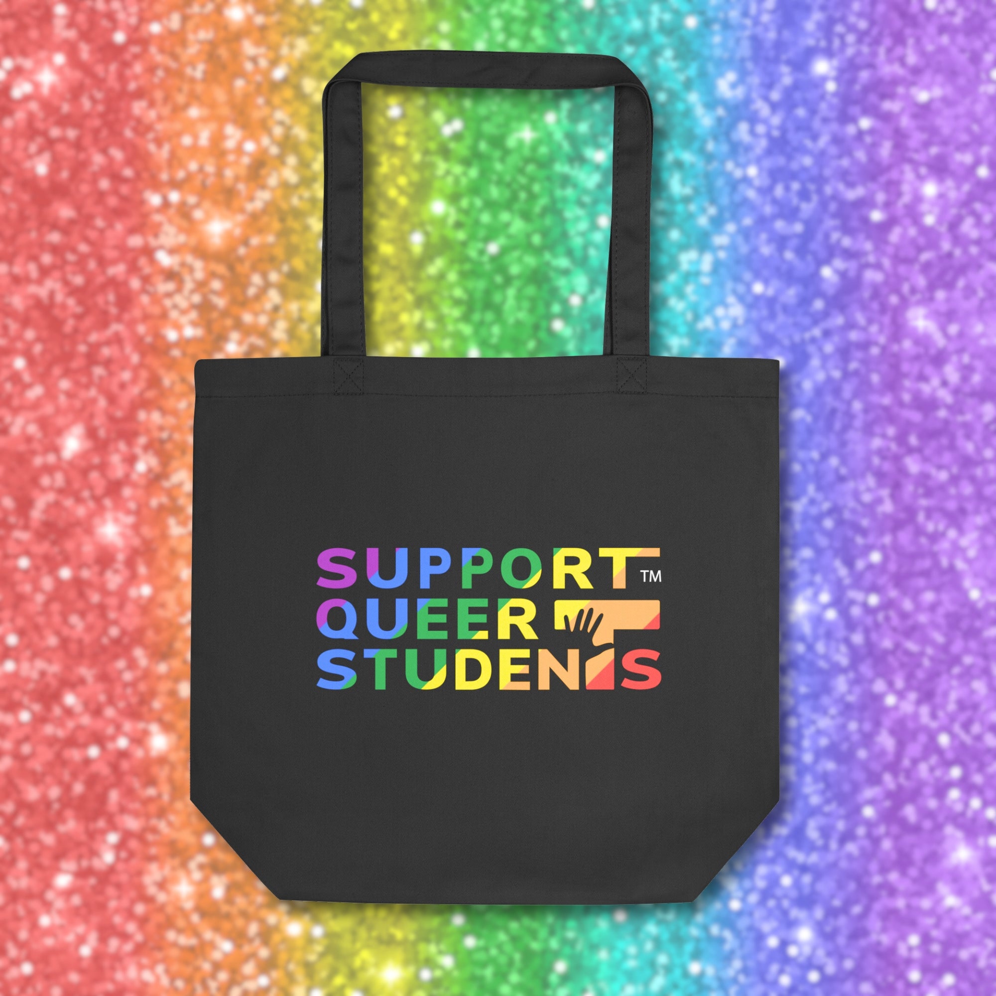 Support Queer Students Durable Eco Tote Bag – Pride Logo