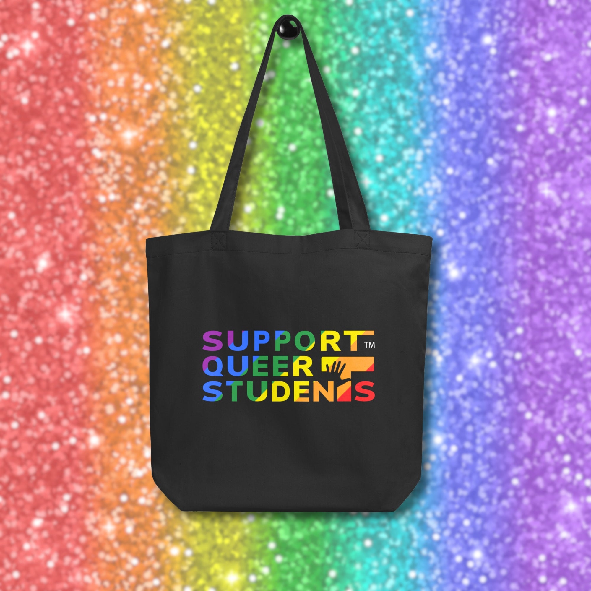 Support Queer Students Durable Eco Tote Bag – Pride Logo
