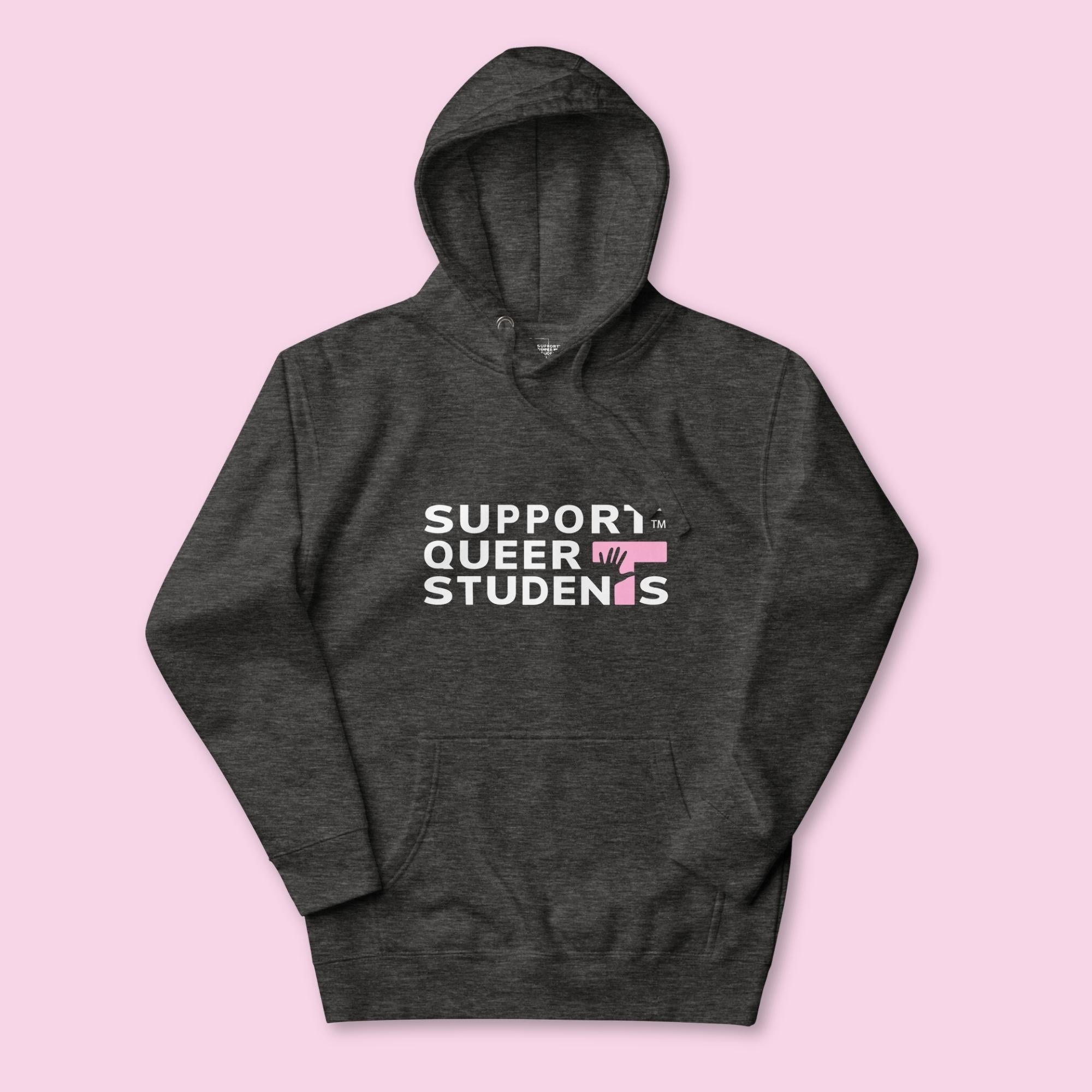 Unisex SQS Hoodie in Signature Black/Heather - Bubblegum 'T'