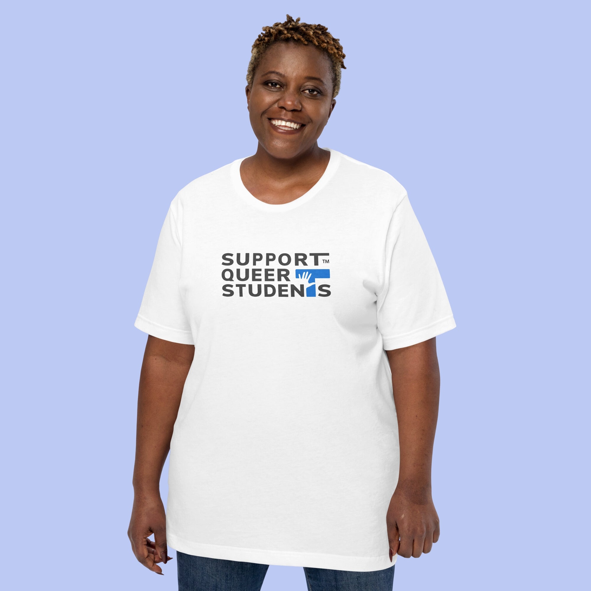 'Ghosty Campus' Tee - Blue 'T'