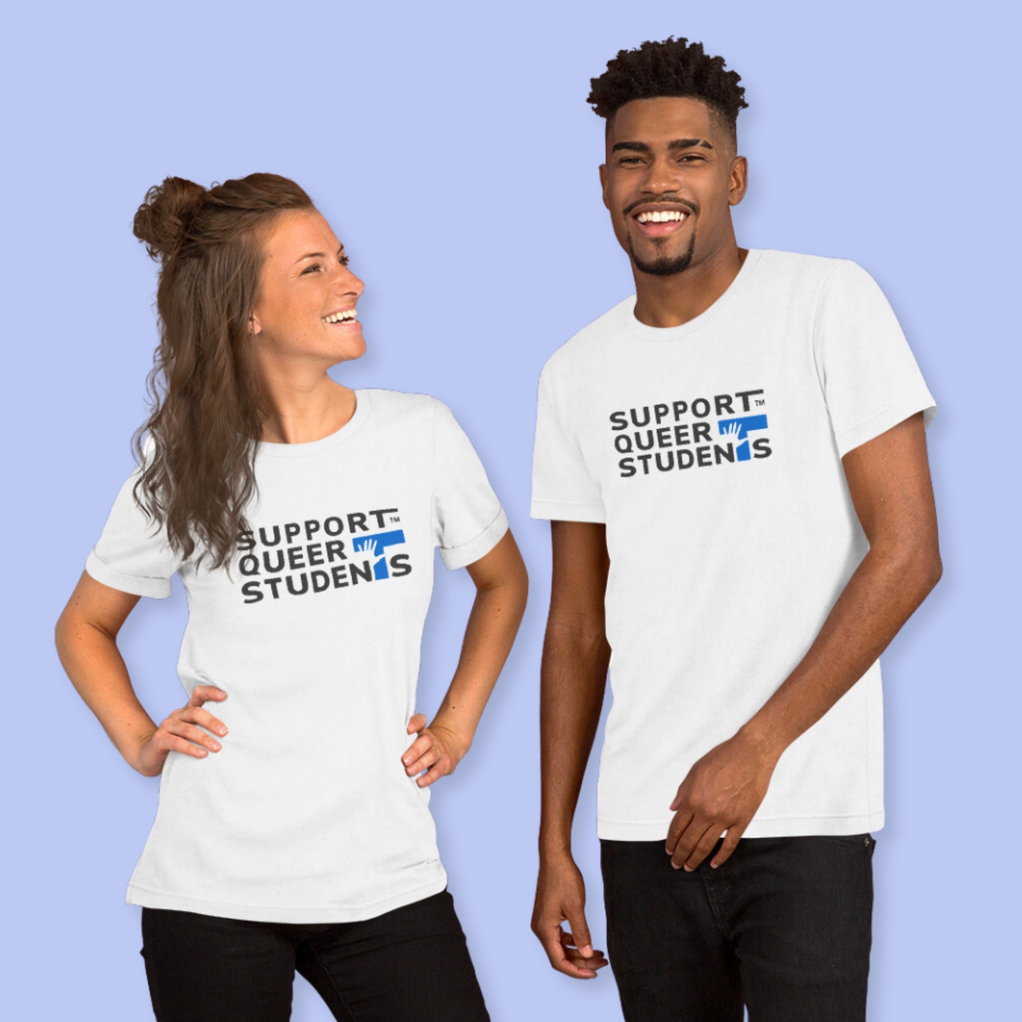 'Ghosty Campus' Tee - Blue 'T'
