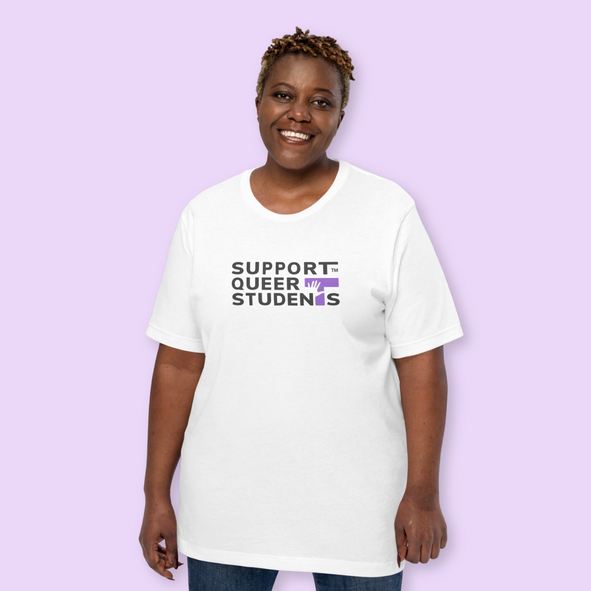 'Ghosty Campus Series' Tee- Purple 'T'