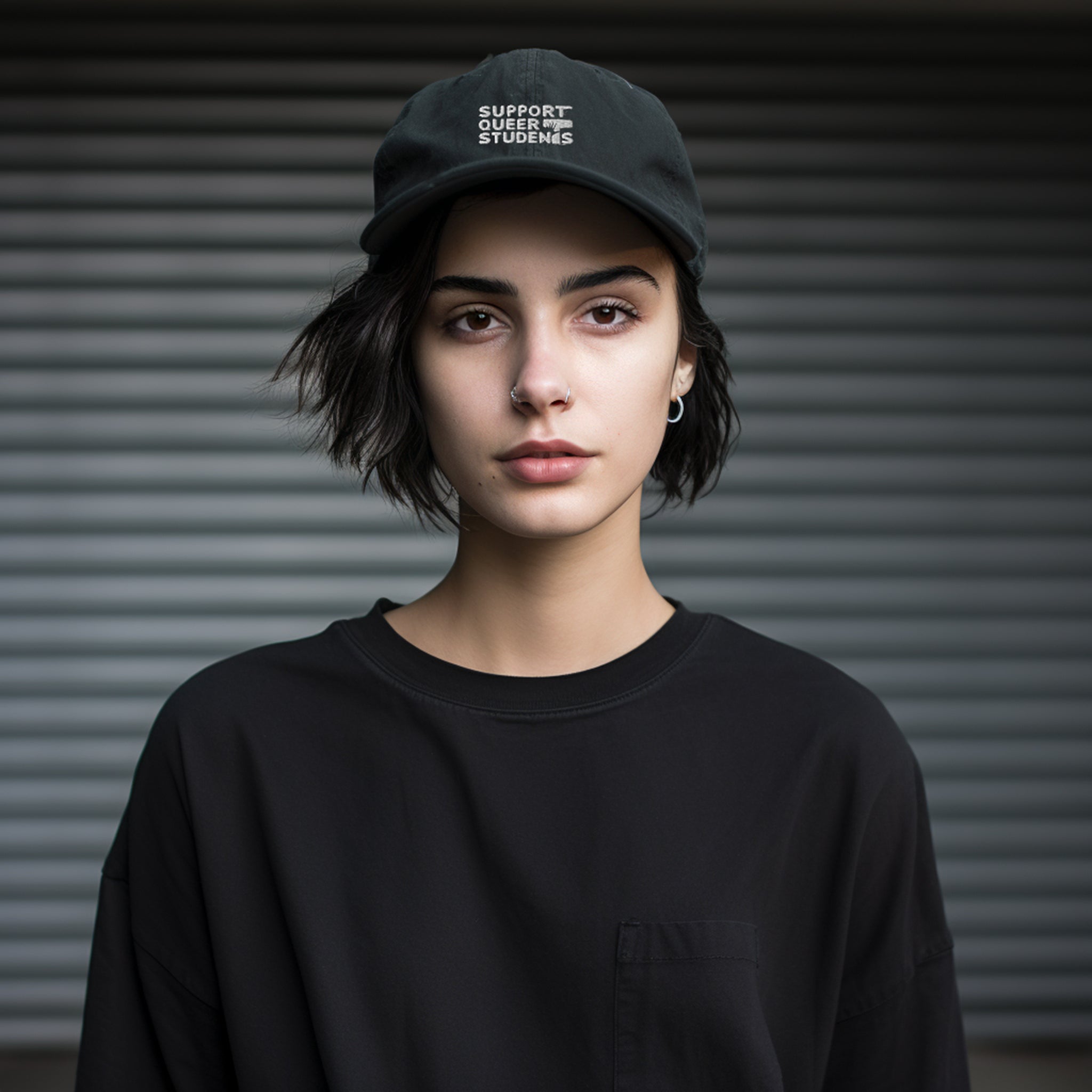 Embroidered & distressed SQS Hat