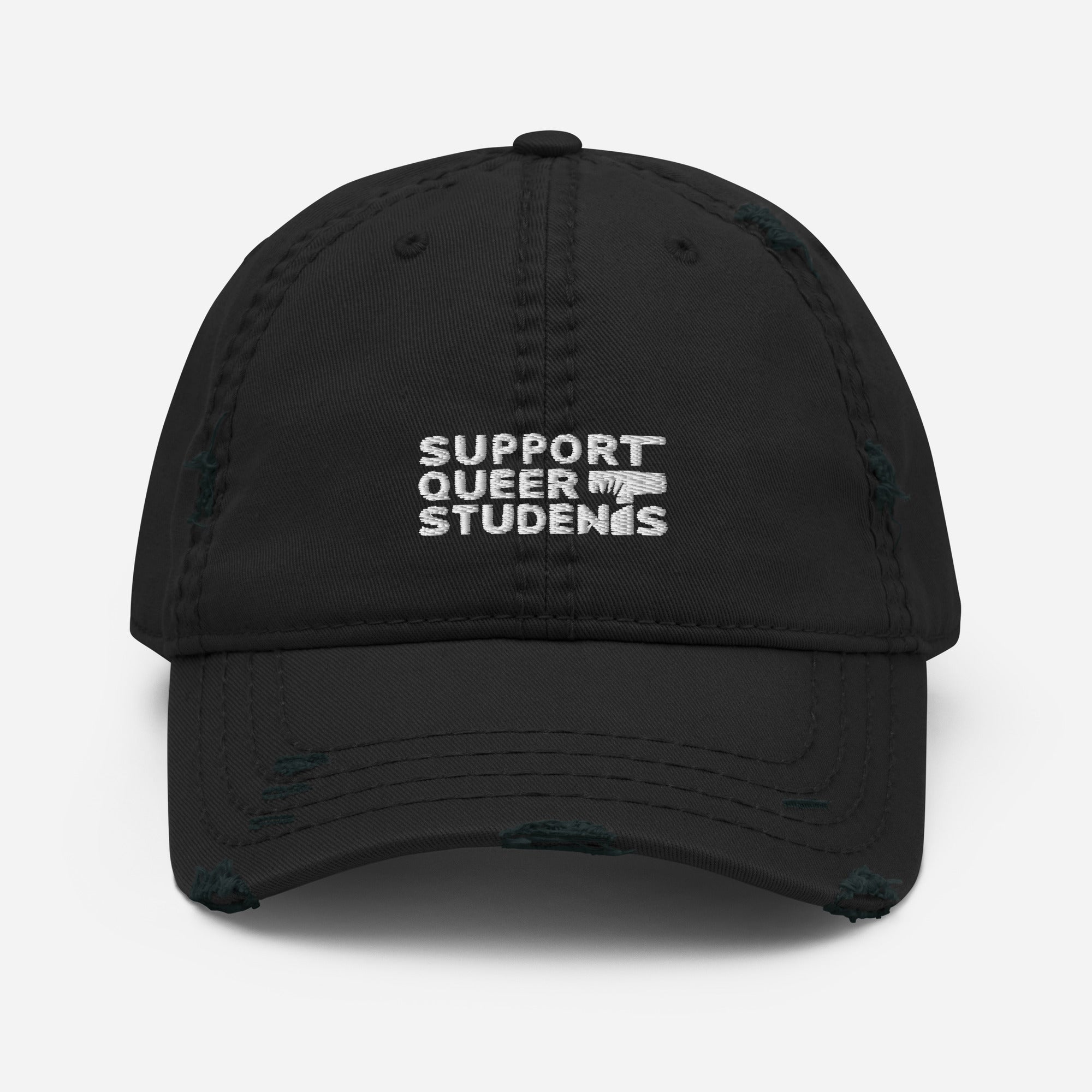 Embroidered & distressed SQS Hat