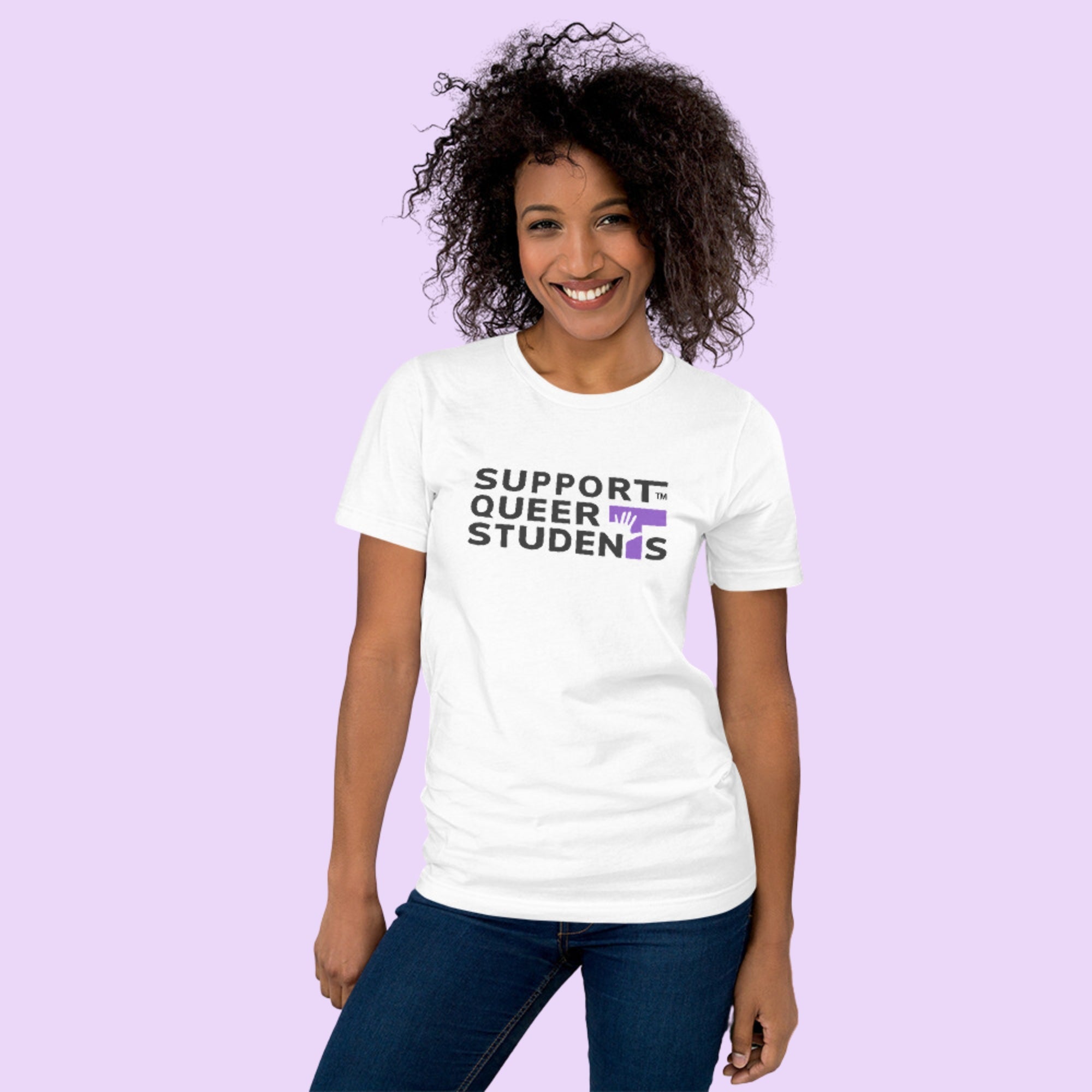 'Ghosty Campus Series' Tee- Purple 'T'