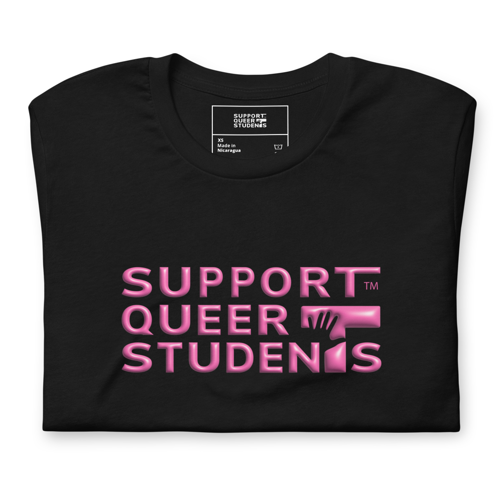 Unisex SQS Tee in Signature Black - 3D Bubble Bliss