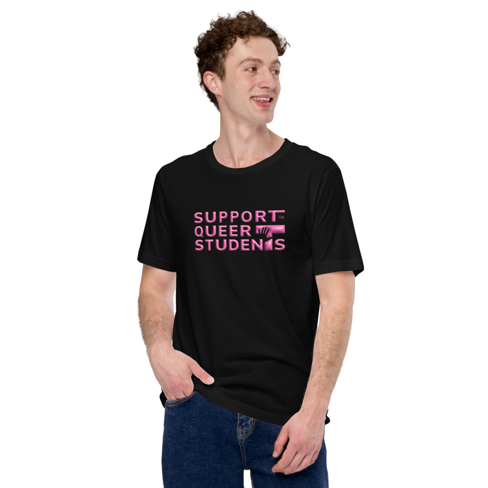 Unisex SQS Tee in Signature Black - 3D Bubble Bliss