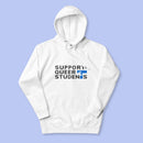 Unisex SQS Hoodie in Signature White - Blue 'T'