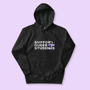 Unisex SQS Hoodie in Signature Black - Purple 'T'