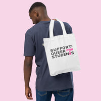 Support Queer Students Lightweight Organic Tote – Bubblegum 'T'