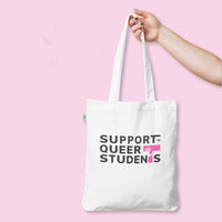 Support Queer Students Lightweight Organic Tote – Bubblegum 'T'