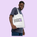 Support Queer Students Lightweight Organic Tote – Purple 'T'