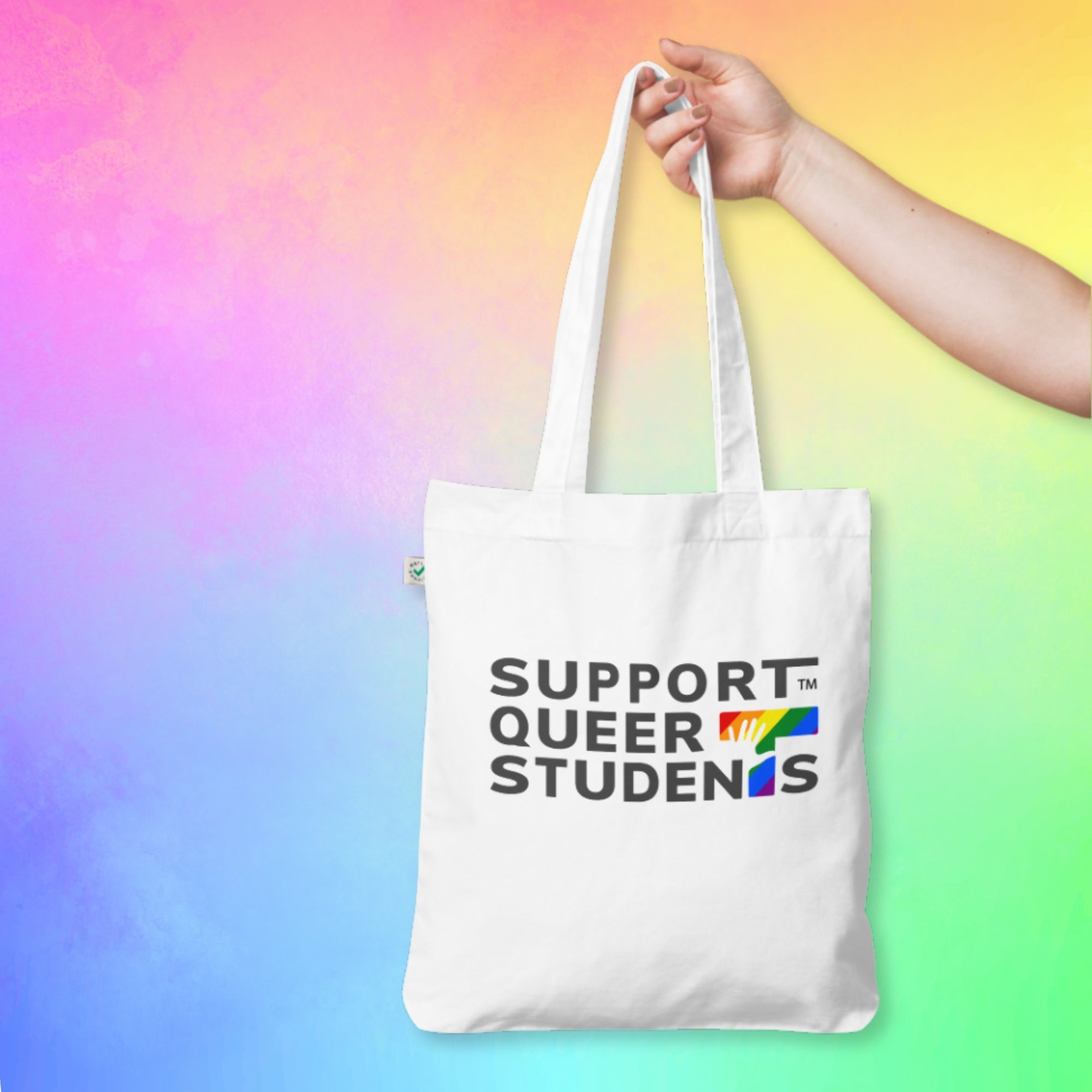 Support Queer Students Lightweight Organic Tote – Pride 'T'