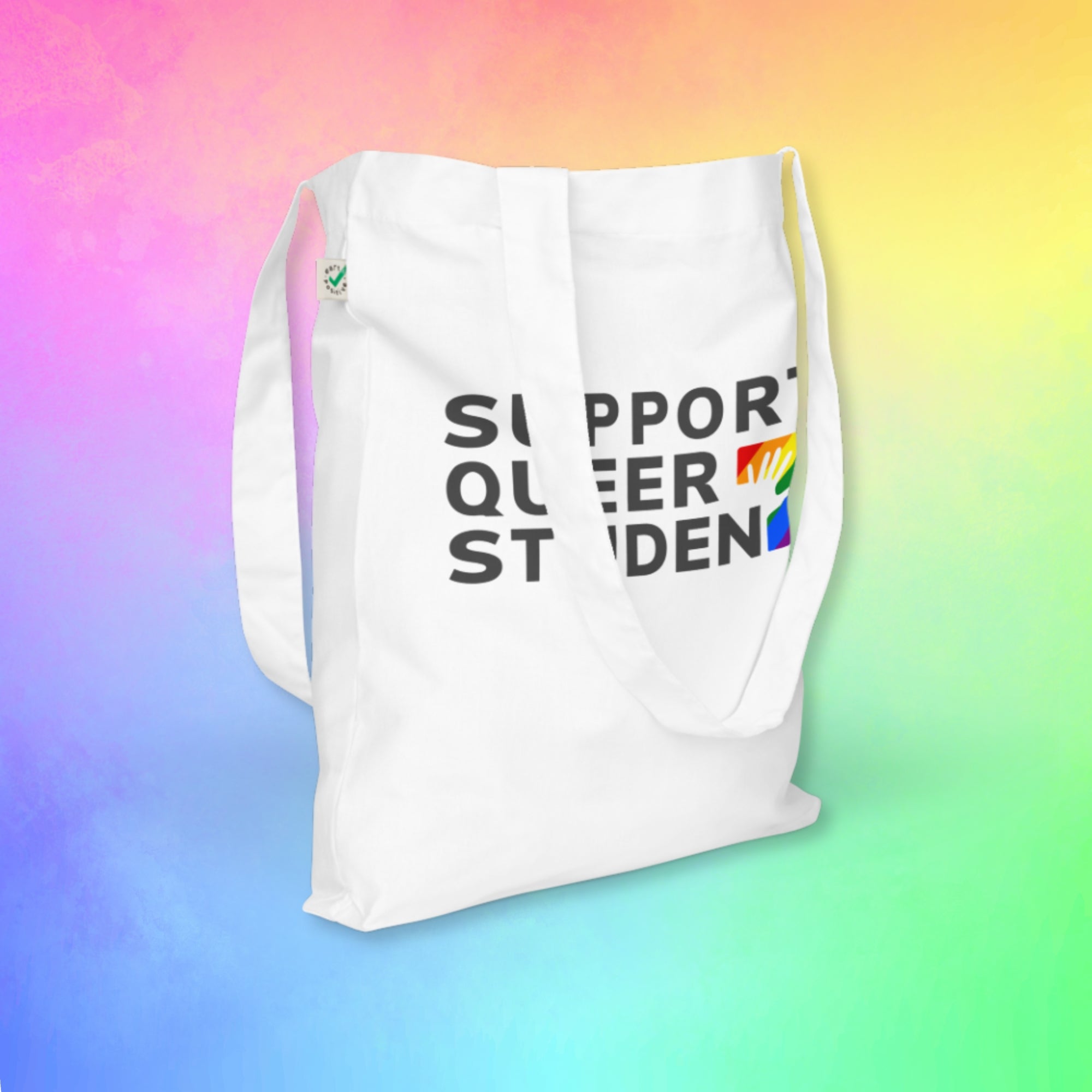 Support Queer Students Lightweight Organic Tote – Pride 'T'