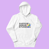 Unisex SQS Hoodie in Signature White - Pride 'T'